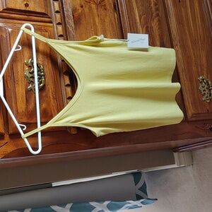 💚NWT Women's Frozen Lime Ribbed Knit Tank Top Size Large